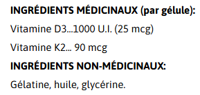 Valeurs nutritives