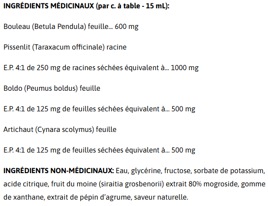 Valeurs nutritives