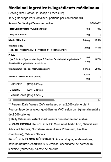 Valeurs nutritives