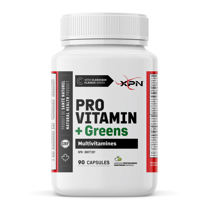 Pro Vitamin + Greens XPN, multivitamines et superaliments verts en poudre