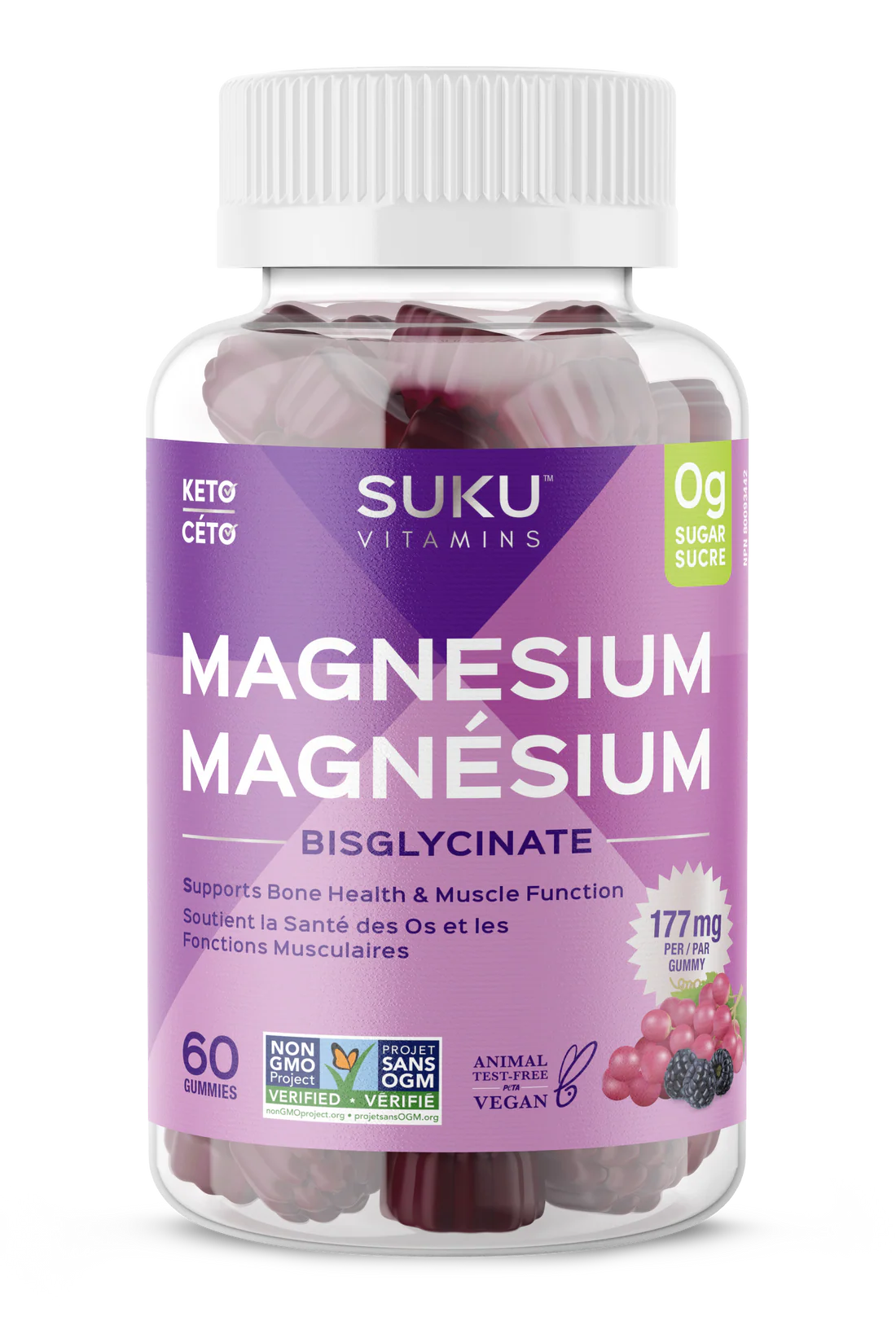 Magnésium Bisglycinate 177mg - Gummies Suku - LIFT Nutrition