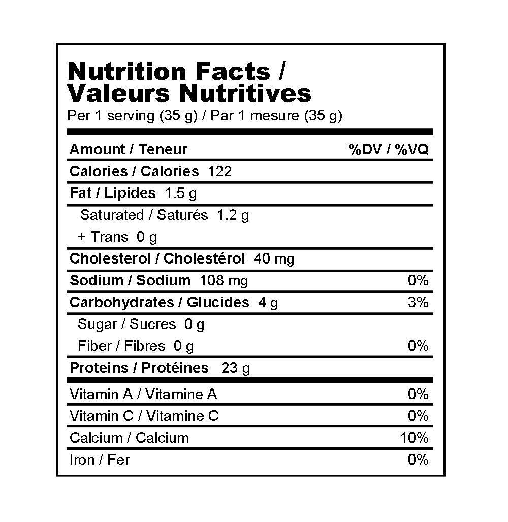 Valeurs nutritives